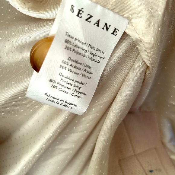 Sezane joe coat blue checks size 36 - Picture 7 of 7